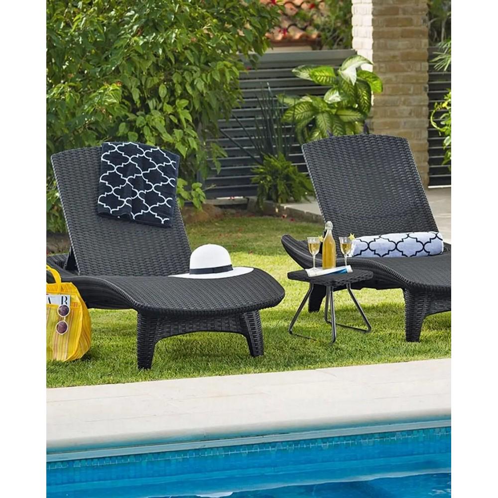 Шезлонг Keter Pacific Графитовый (230674) - фото 4 Шезлонг Keter Pacific Графитовый (230674) - фото 4