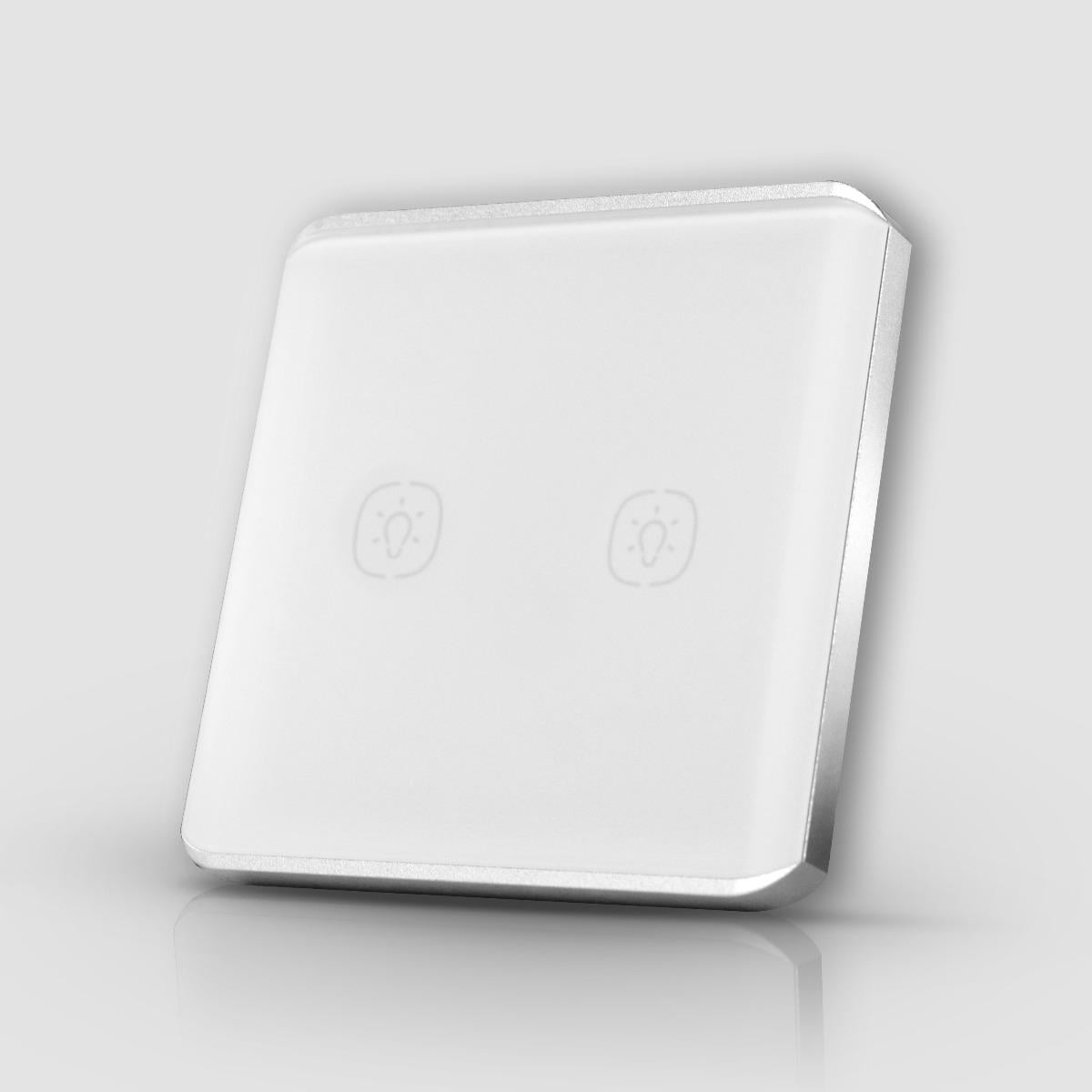 Выключатель сенсорный Tuya Zigbee 2 клавиши Белый Выключатель сенсорный Tuya Zigbee 2 клавиши Белый