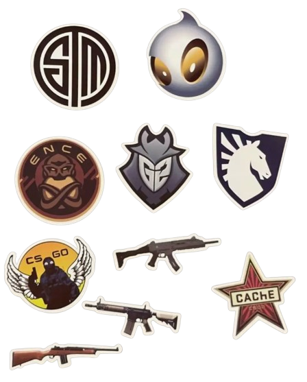 Набор наклеек Контер забастовка CS2 для гаджета/телефона 10 шт. (10095)