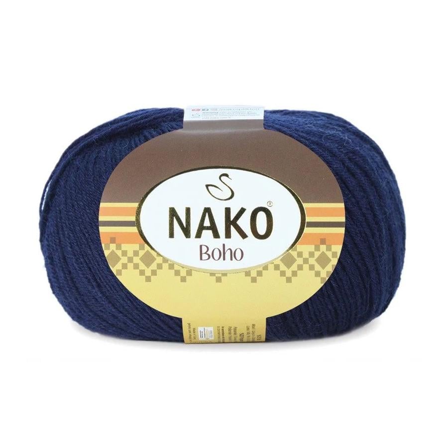 Пряжа шкарпеткова Nako Boho 2418 Темно-синій (2202281370) - фото 1 Пряжа шкарпеткова Nako Boho 2418 Темно-синій (2202281370) - фото 1
