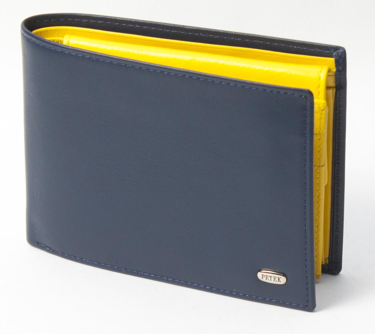 Портмоне чоловіче Petek 113 Жовтий/Синій (113-167-A17)