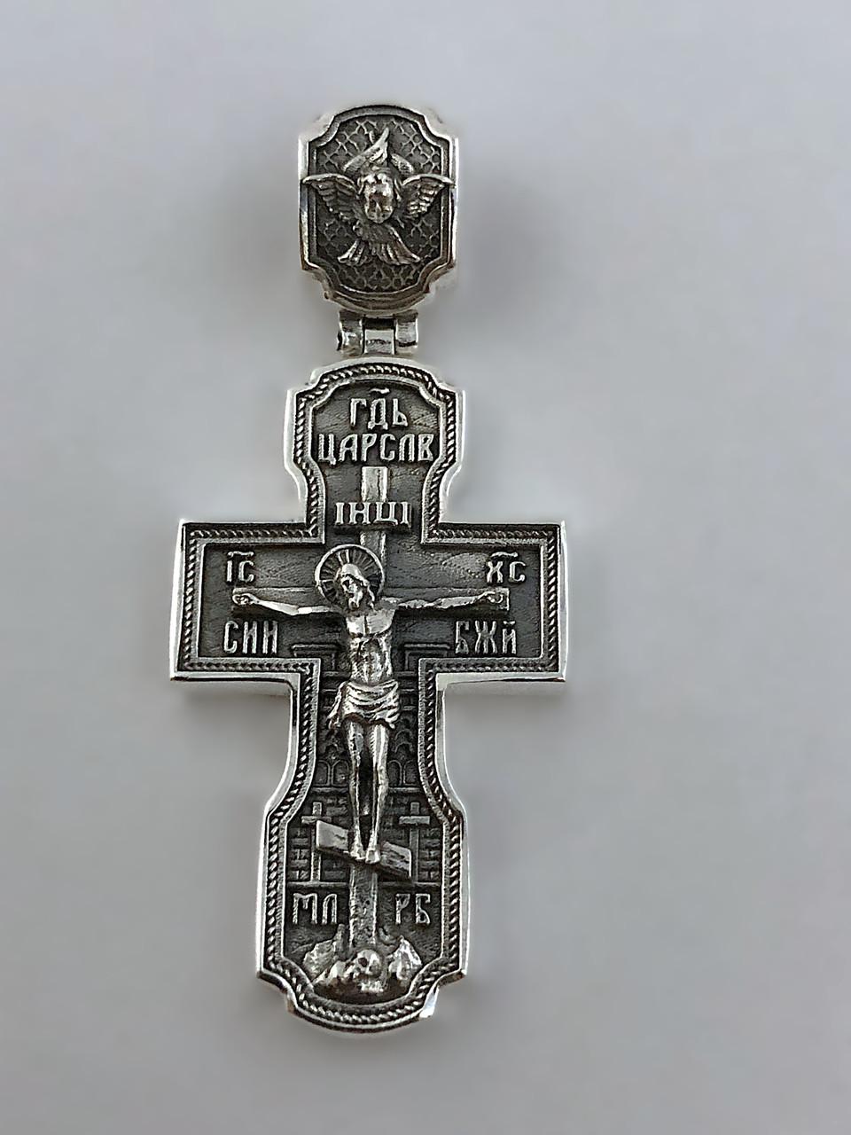 Крестик мужской серебряный 925 пробы (КДУ- 74)