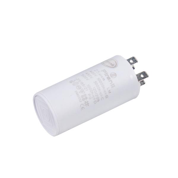 Пусковой конденсатор для стиральной машины mini Piranil 25uF 450V 35x70 мм 4 клеммы