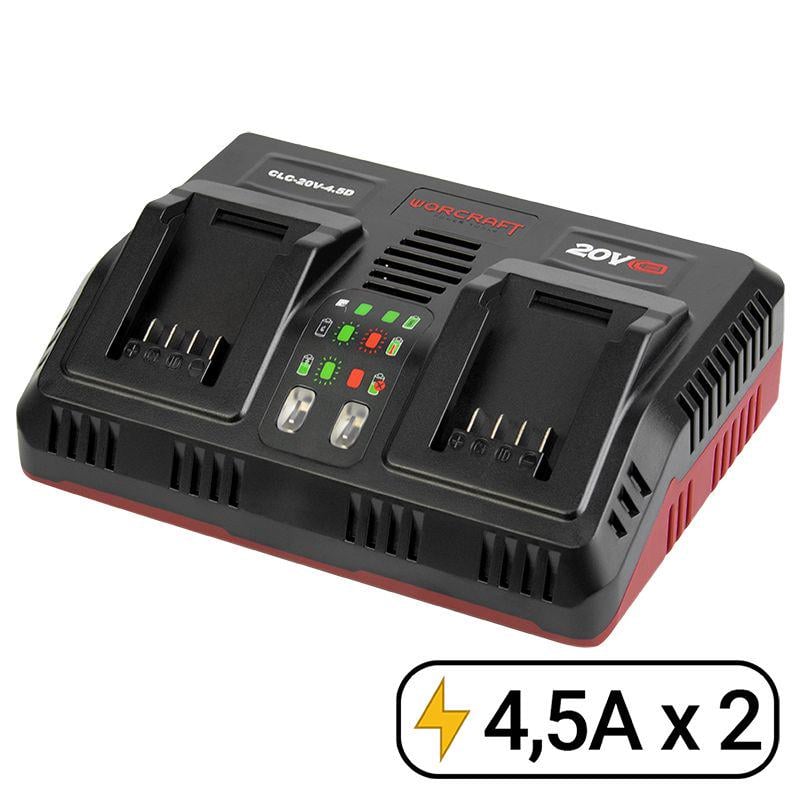 Зарядное устройство двойное для инструментов Worcraft CLC-20V-4.5D - фото 4 Зарядное устройство двойное для инструментов Worcraft CLC-20V-4.5D - фото 4