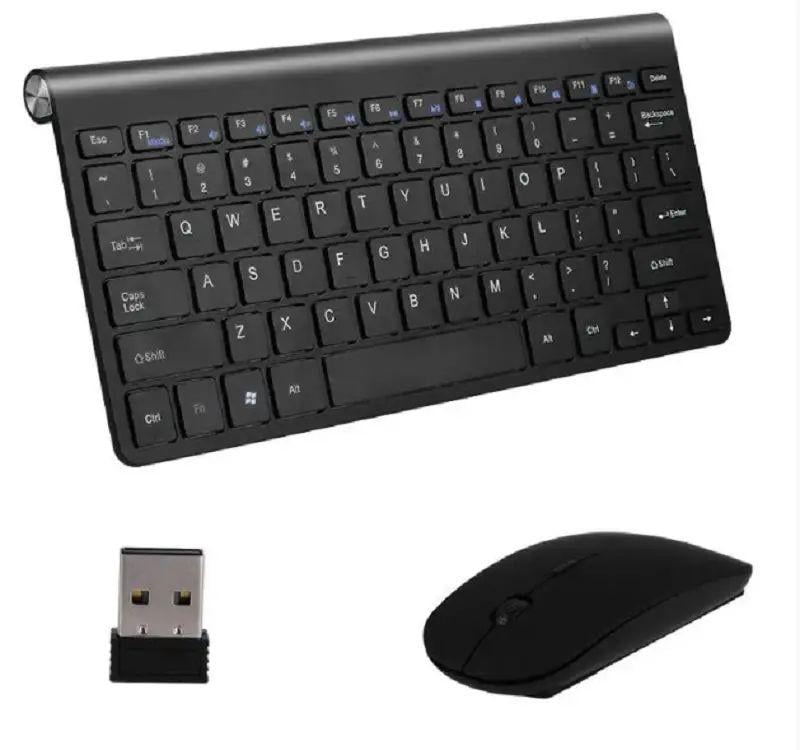 Клавиатура беспроводная с оптической мышкой 2.4GHz Usb WM+108S Черный (opt-21280)