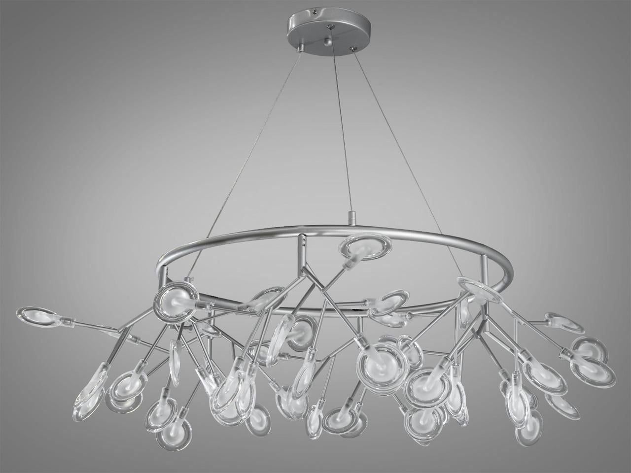 Люстра Y887-54CSL-LS Светлячок для холла 54 лампы Хром сатин (2102088545)