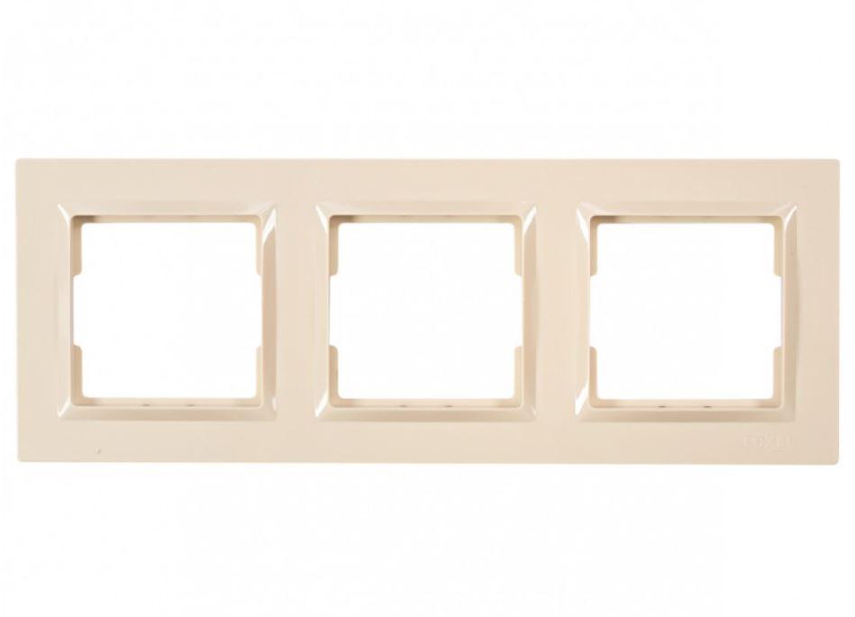 Рамка 3-я горизонтальная Luxel Jazz Кремовый (9323)