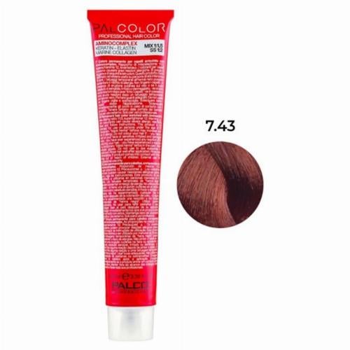 Крем-краска для волос PALCO с комплексом аминокислот 100 мл 7.43 блонд средний медно-золотистый (2518073925)