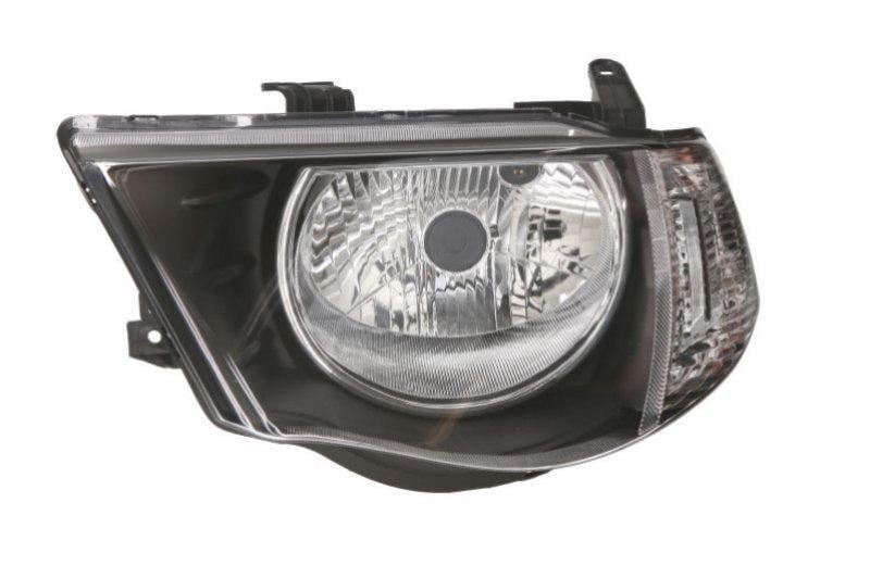 Фара передняя левая Mitsubishi L200 2007-2015 двойная кабина Н4 белый поворотник (214-1180L-LDEMC)
