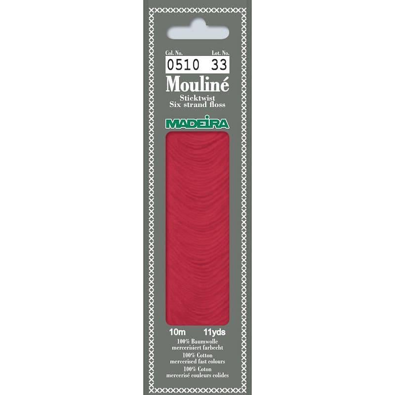 Нитки муліне Madeira 0510 Mouline Різдвяний червоний Нитки муліне Madeira 0510 Mouline Різдвяний червоний