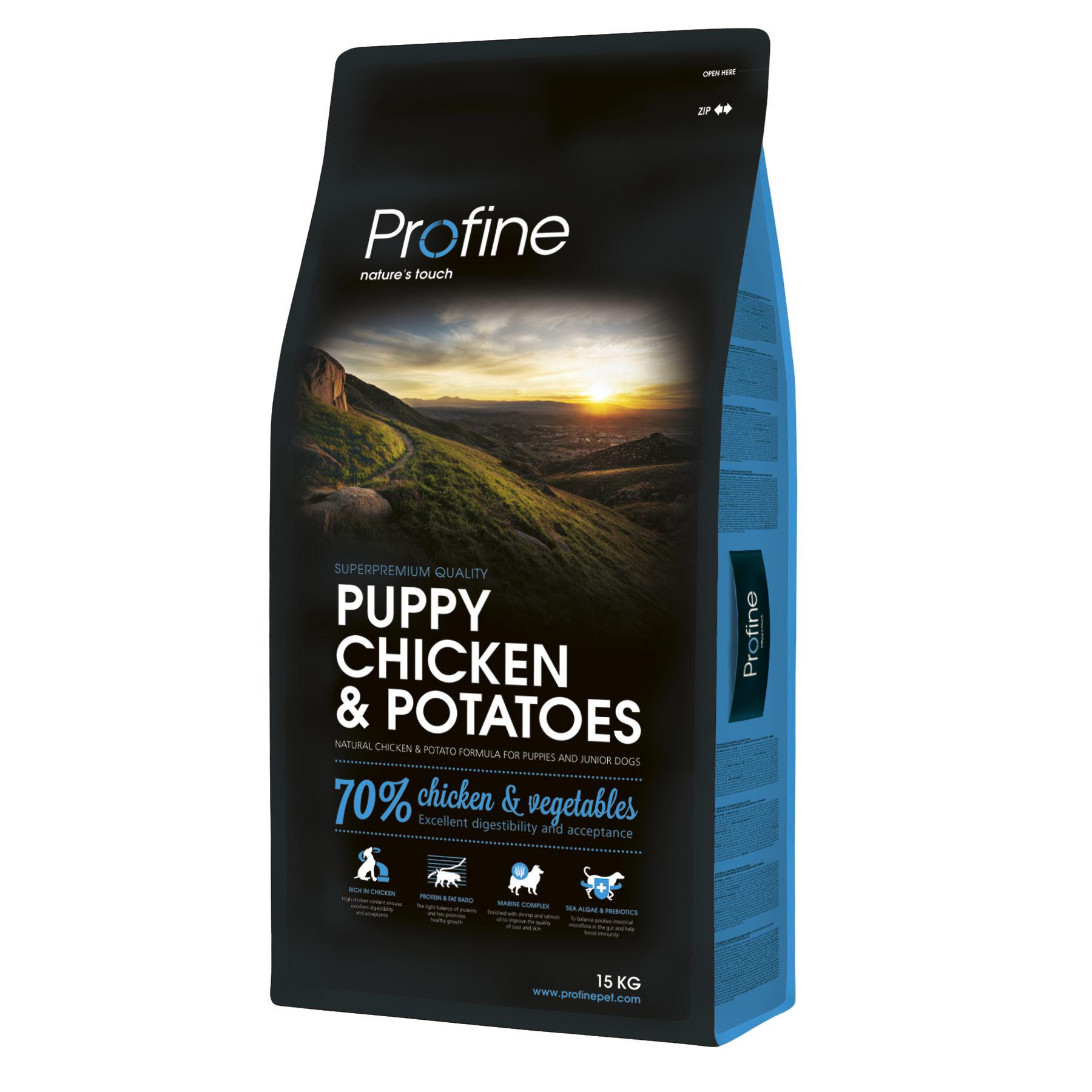 Корм сухой для щенков всех пород Profine Puppy Chicken с курицей и картофелем 15 кг (8595602517367)