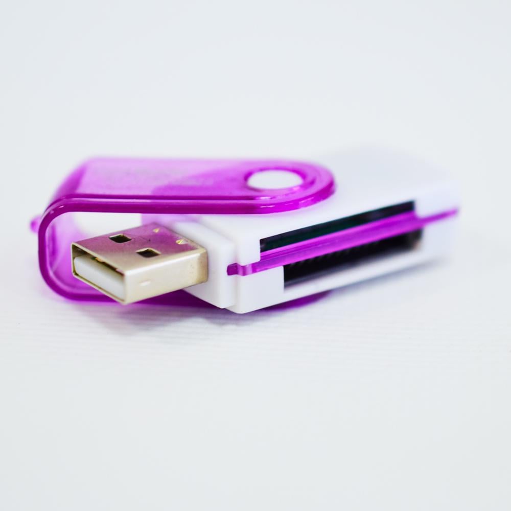 Универсальный внешний кард-ридер USB 2.0 1260 Фиолетовый (1007853-Violet-2) - фото 4