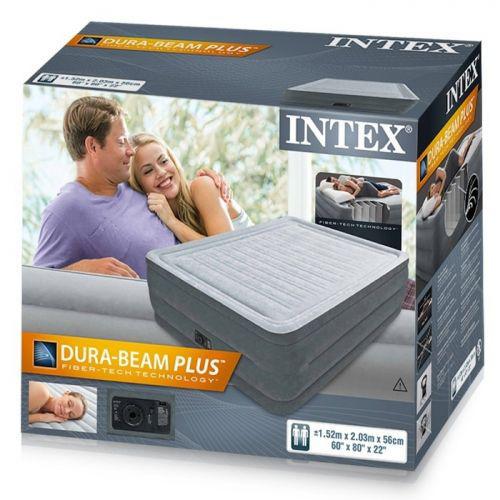 Кровать надувная 220V Intex 64418 с насосом Grey (007292) - фото 4