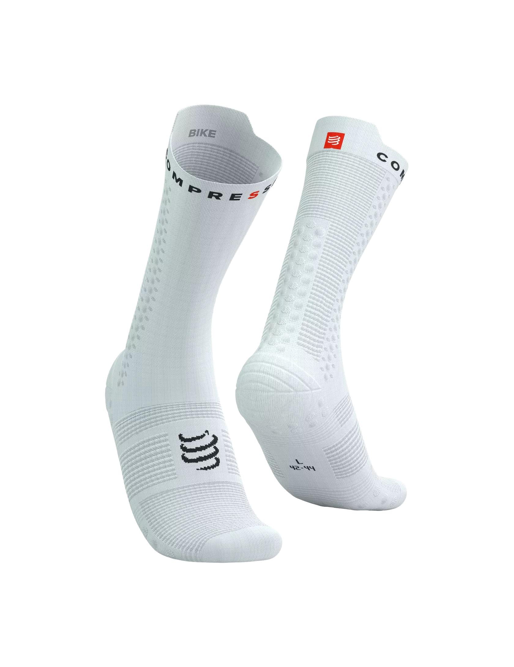 Компрессионные носки Compressport Pro Racing Socks V4.0 Bike T3 White/Black