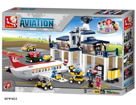 Конструктор дитячий Sluban Аеропорт фігурки персонажів 810 деталей (M38-B0373)
