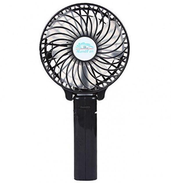 Вентилятор ручной Mini fan с аккумулятором 4W Черный (512939)