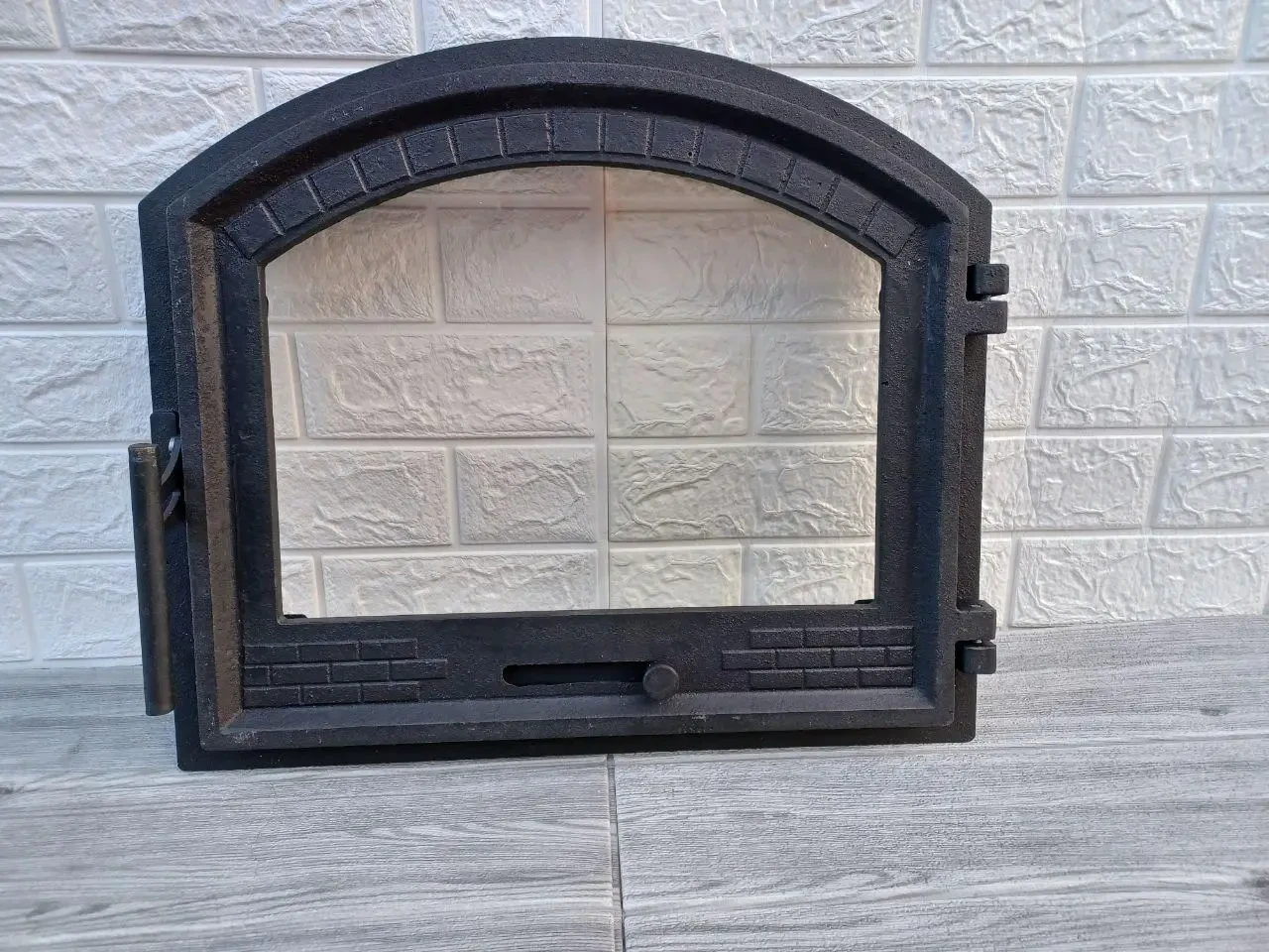 Двері для печі Замкова зі скломі регулятором піддуву 420x490 мм - фото 6 Двері для печі Замкова зі скломі регулятором піддуву 420x490 мм - фото 6