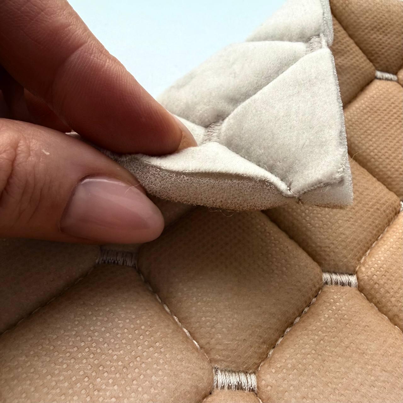 Автоткань велюр на поролоне Kora 1,4 м 1 пог. м Бежевый (ww-4) - фото 2 Автоткань велюр на поролоне Kora 1,4 м 1 пог. м Бежевый (ww-4) - фото 2