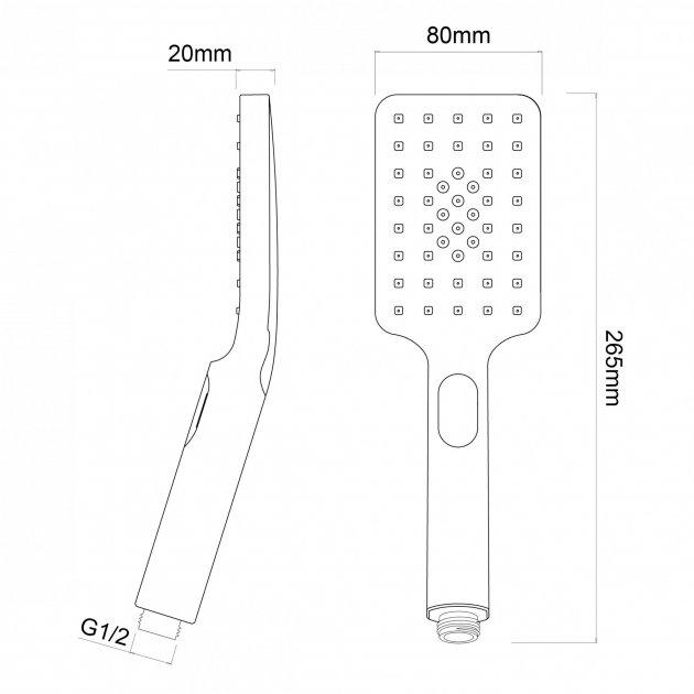 Лейка для душа Venta HS002 3 режима - фото 2