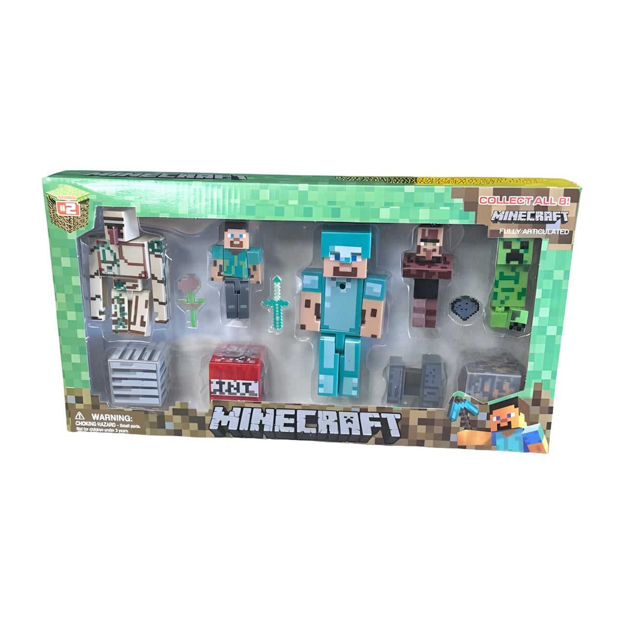 Набор фигурок персонажи Minecraft Стив и мобы 5 шт. (К92511)