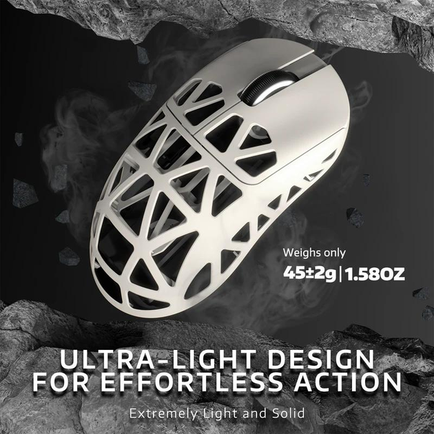 Миша бездротова магнієва Attack Shark R2 PixArt PAW3950 Beige - фото 7 Миша бездротова магнієва Attack Shark R2 PixArt PAW3950 Beige - фото 7