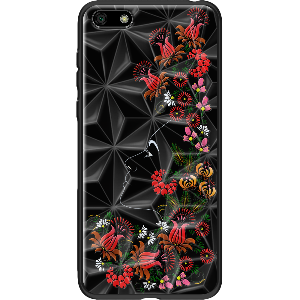 Чехол BoxFace Huawei Y5 2018 3D Ukrainian Muse Черный силикон с призмой (33370-bk64-37850)