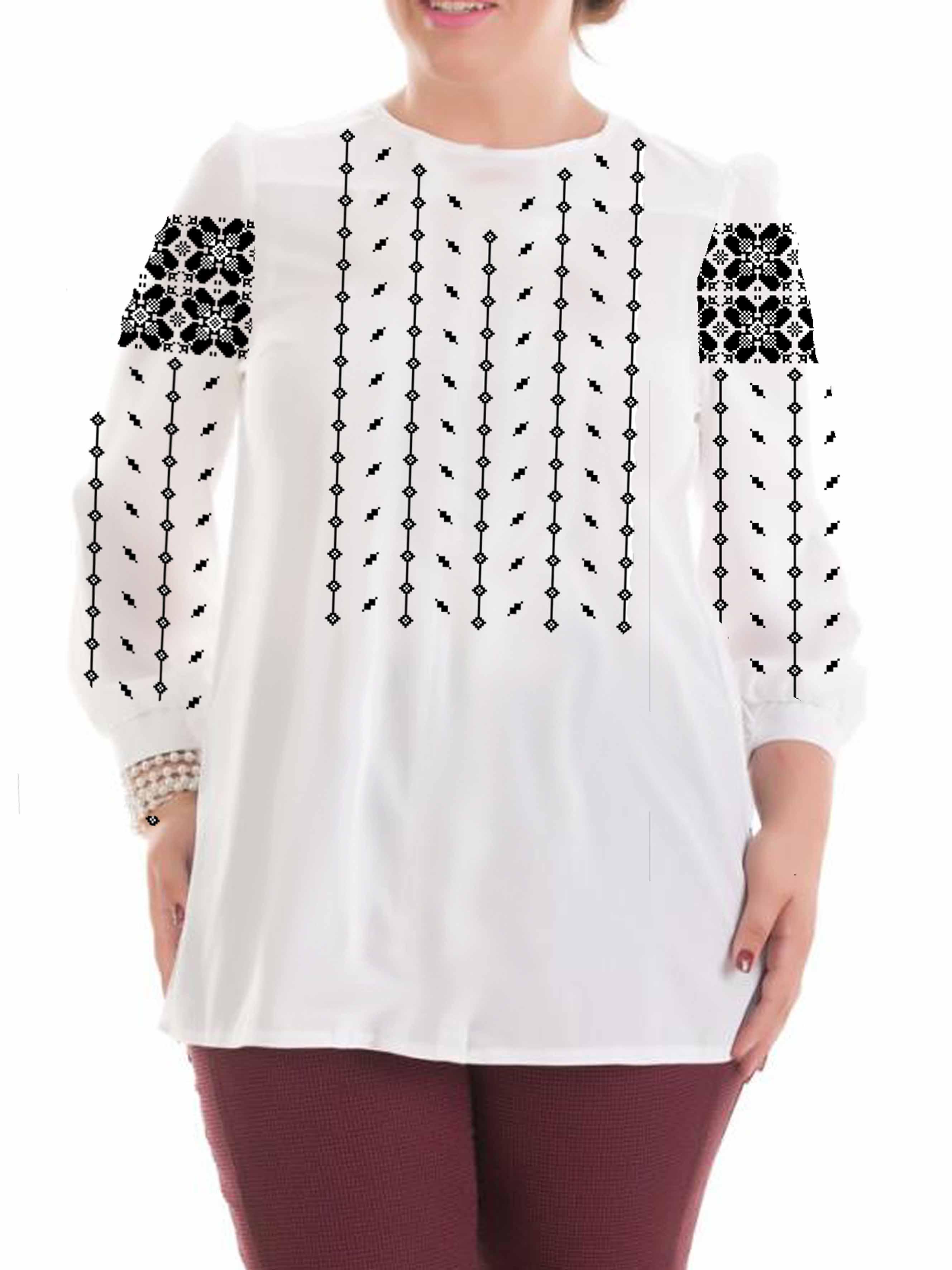 Заготовка для вышивки нитями или бисером рубашка СЖ-430 домотканое полотно