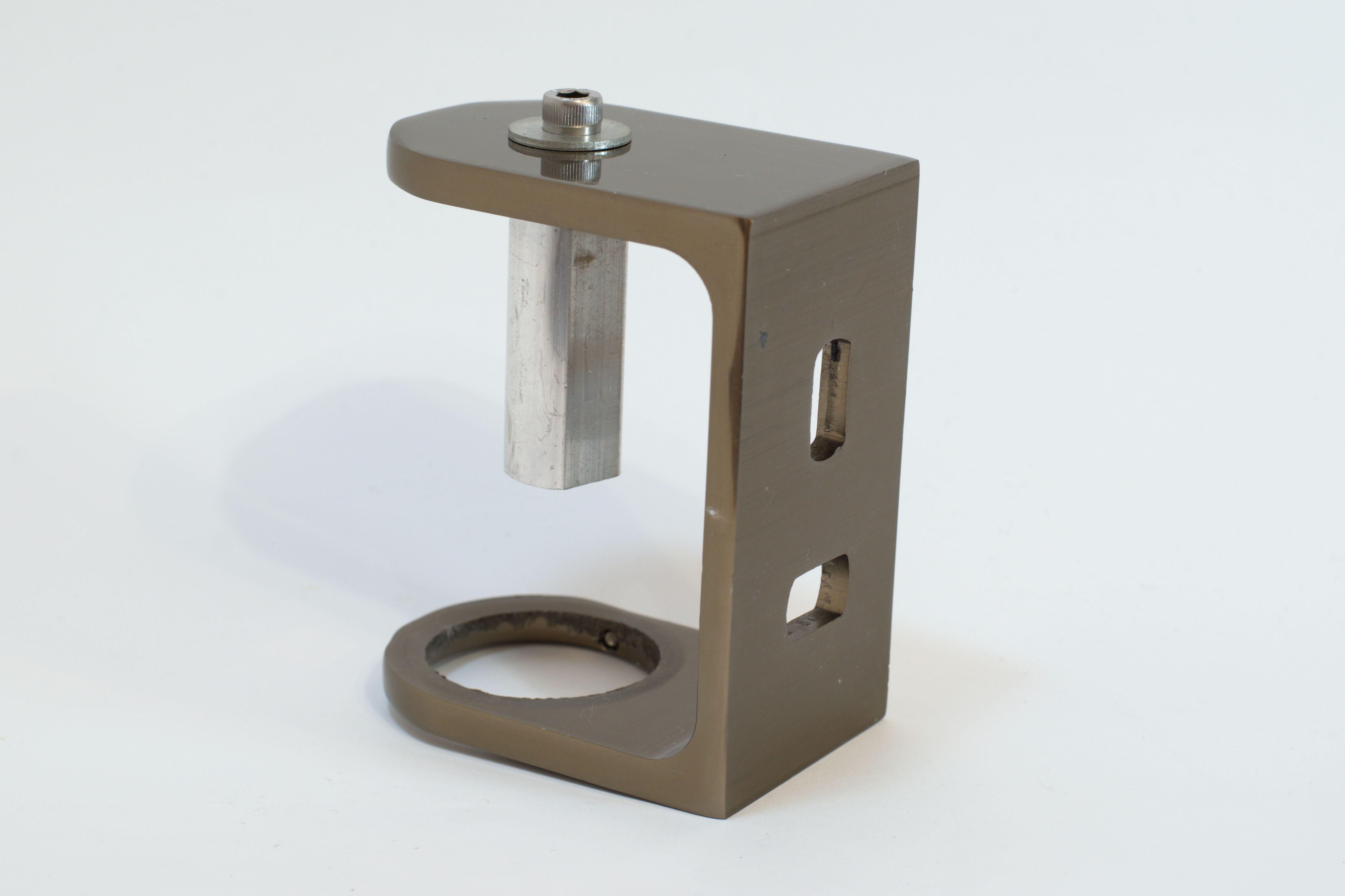 Тримач стійки боковий до алюмінієвих поручнів тип коло Шампань (10631ш)