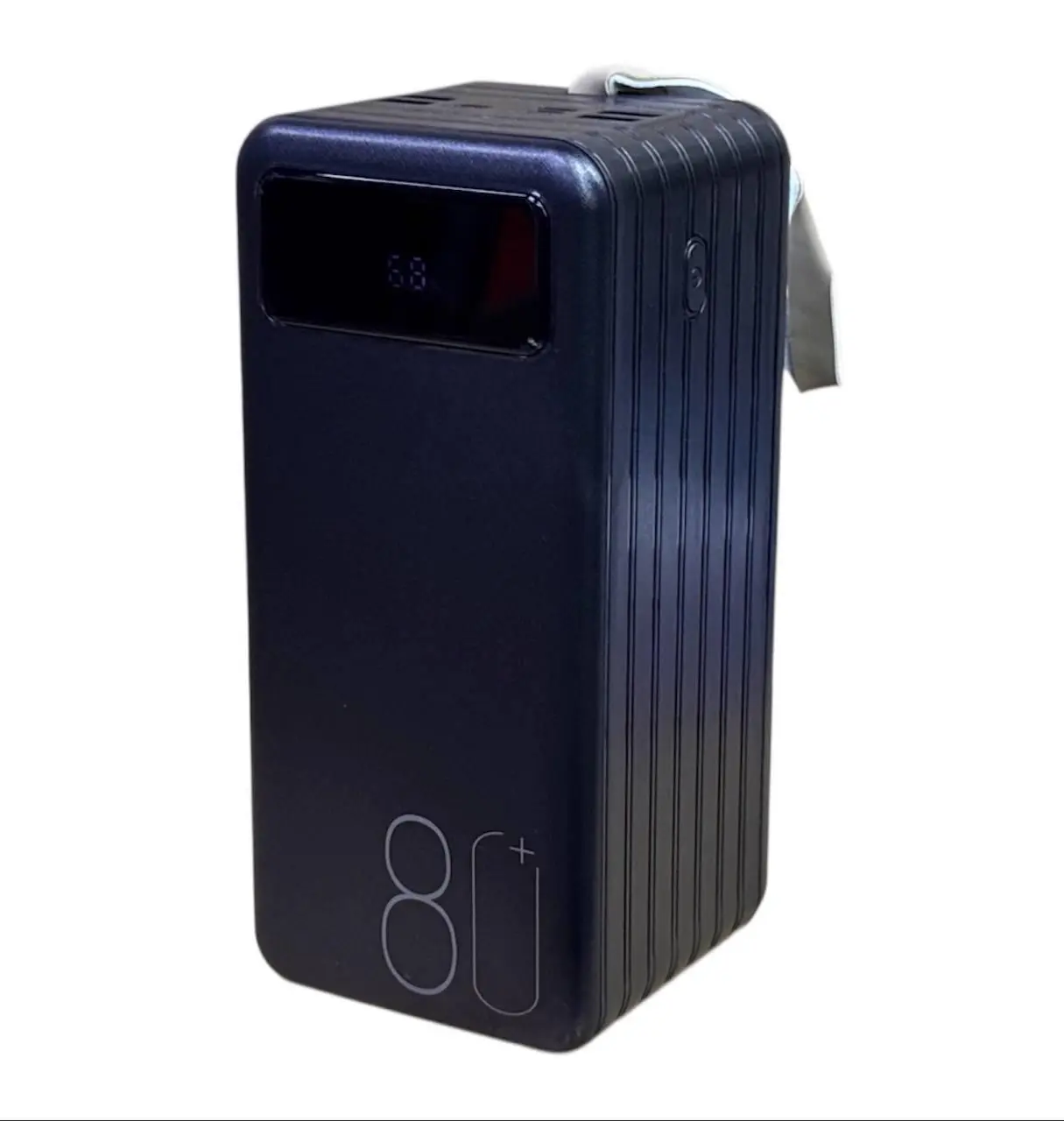 Повербанк-гігант Torima TRM-1080 80000 мАг швидка зарядка ліхтар та повний набір кабелів Чорний (56415415541)