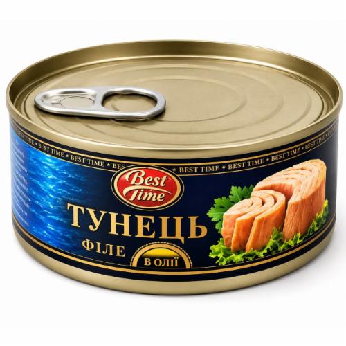 Тунец Best Time филе в масле 185 г (06091)