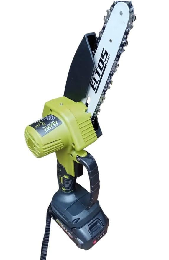 Пила мини цепная аккумуляторная Eltos АПЦ-20V/6-К бак под масло/шина 150 мм/2 аккумуляторы 2 Ач/ЗУ/подсветка рабочей зоны (25248453) - фото 8 Пила мини цепная аккумуляторная Eltos АПЦ-20V/6-К бак под масло/шина 150 мм/2 аккумуляторы 2 Ач/ЗУ/подсветка рабочей зоны (25248453) - фото 8