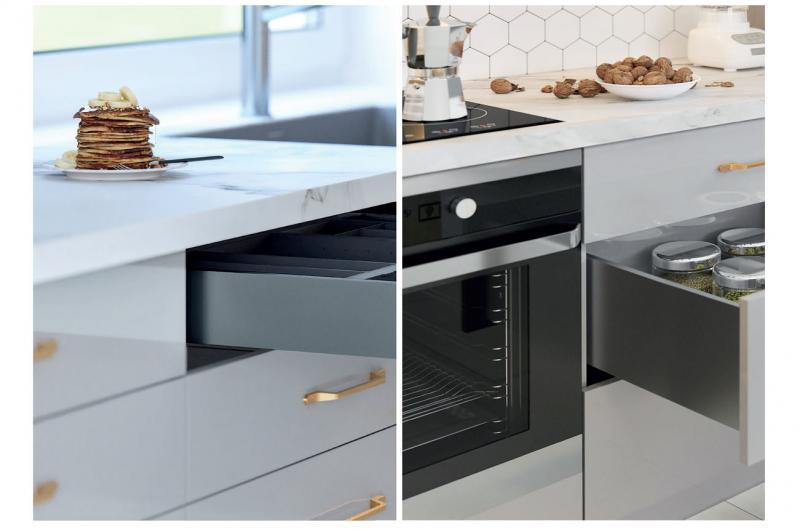 Висувна шухляда Axis Pro средній-B L 350 мм H 120 мм Графіт (PB-AXISPRO-KPL350B) - фото 2