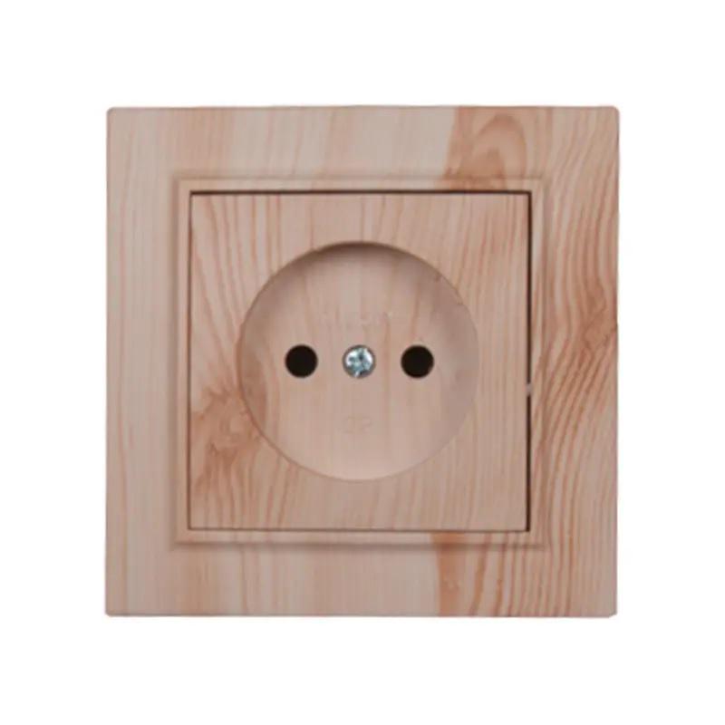 Розетка без заземления ElectroHouse Enzo 16 A IP22 Светлое дерево (EH-2108P-WW)