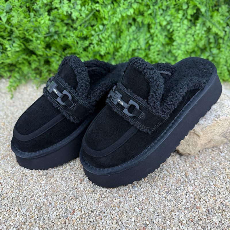 Уггі жіночі офісні тедді хутро Е-005080-1 p. 39 25 см Чорний (113838596) - фото 2