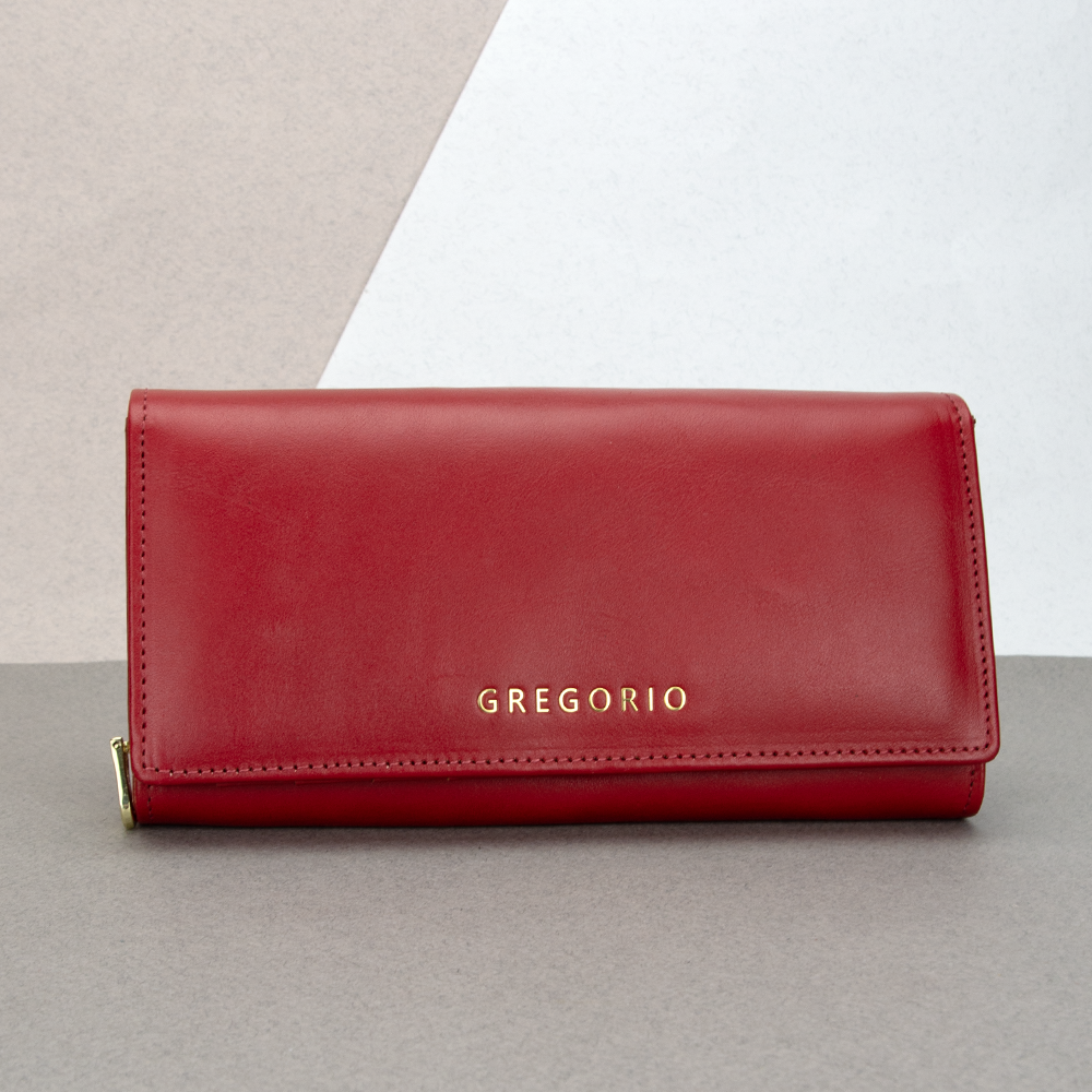 Кошелек женский кожаный Gregorio IT-106 классический красный (2530633051)