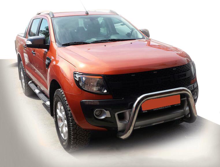 Передняя защита WT005 CAN для Ford Ranger 2011-2022 гг. нержавеющая сталь Хром