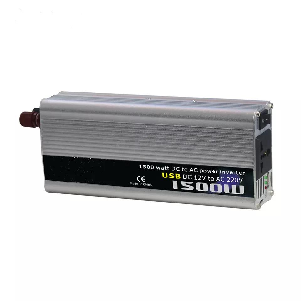 Перетворювач напруги Інвертор AC/DC 12V-220 V 1500 W UKC Power Inverter Silver - фото 4