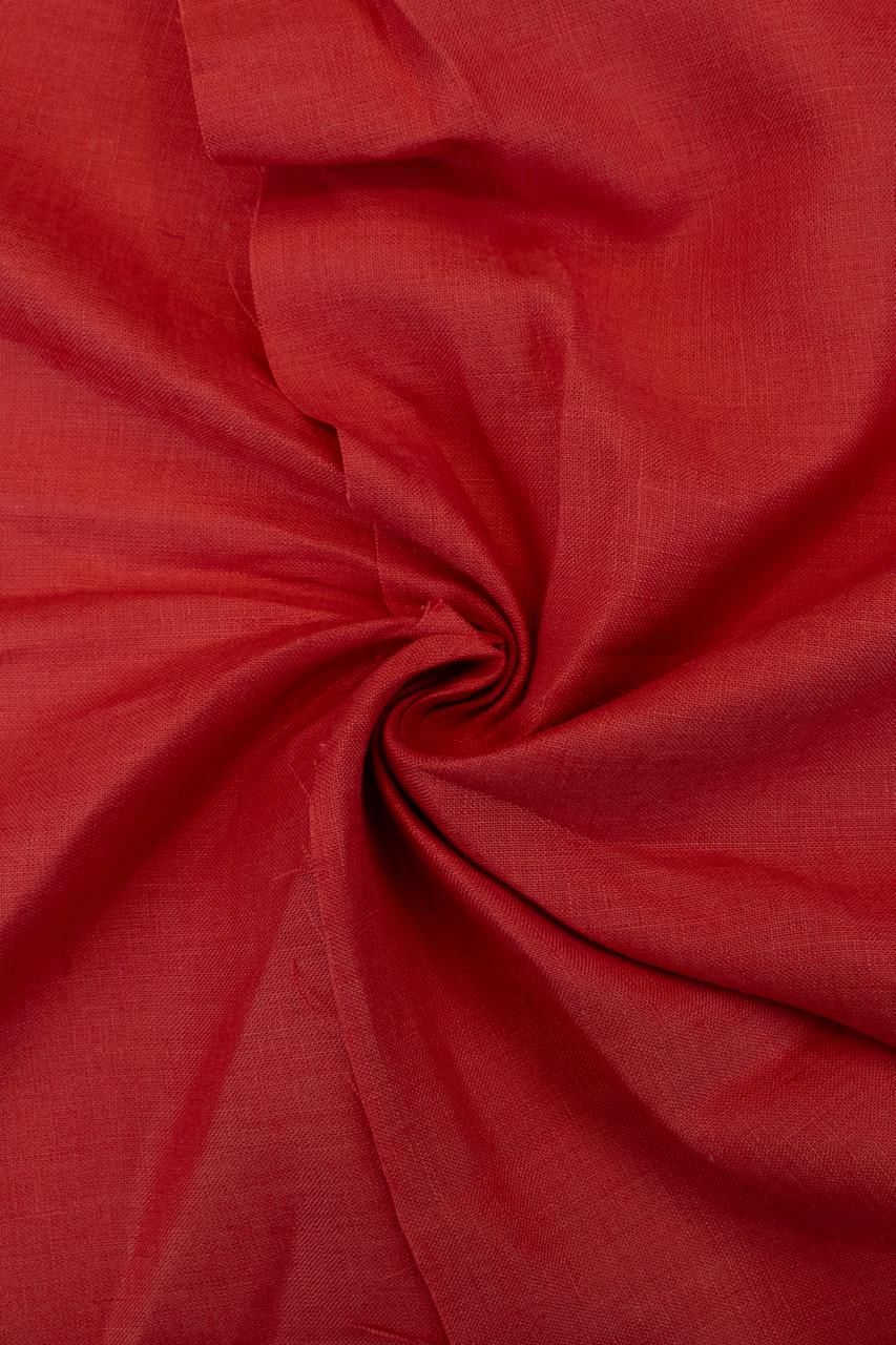 Тканина лляна костюмна 09с52 240 г/м2 колір 1309 Racing Red 19-1763 TCX 100% льон Червоний (OBR1542_1309) Тканина лляна костюмна 09с52 240 г/м2 колір 1309 Racing Red 19-1763 TCX 100% льон Червоний (OBR1542_1309)