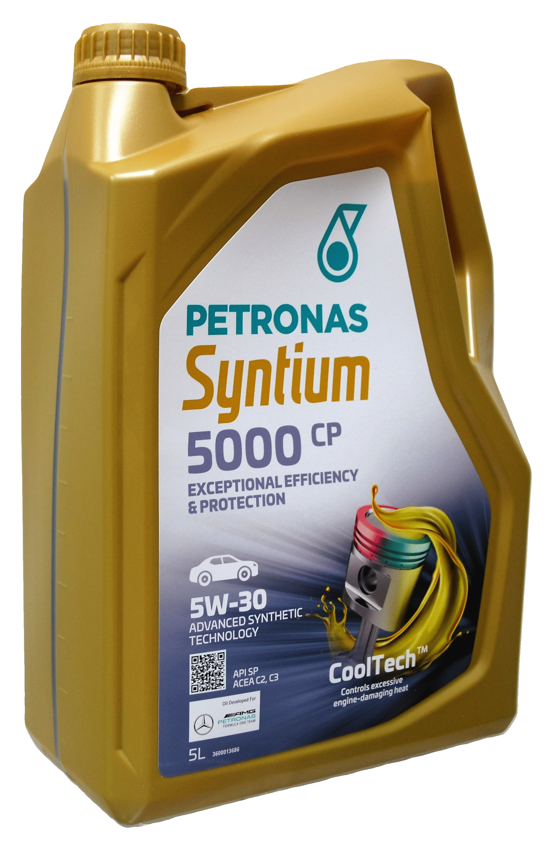 Моторное масло PETRONAS LUBRICANTS Syntium 5000 CP 5W-30 5 л (2443787281)