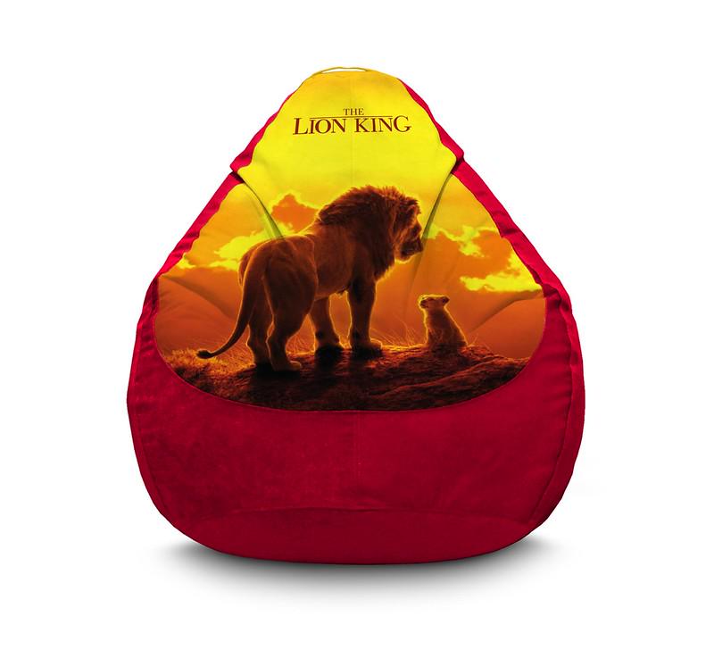 Крісло мішок Lion King Movie Флок XL 80х110 см Червоний