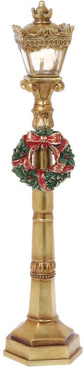 Фонарь декоративный Рождественский с LED подсветкой 49 см Золотой