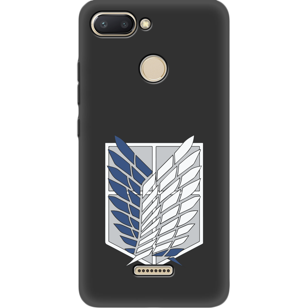 Чохол BoxFace Xiaomi Redmi 6 Атака Титанів Крила Свободи Чорний силікон (34858-bk88-35124)