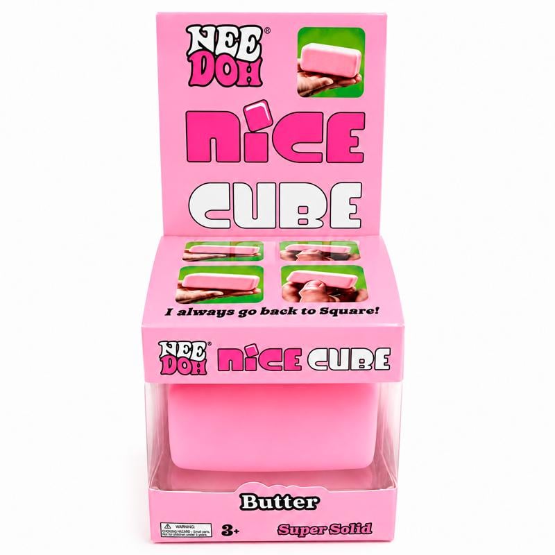 Игрушка-сквиш антистресс NeeDoh Super Solid Розовый (арт EPC16184M)