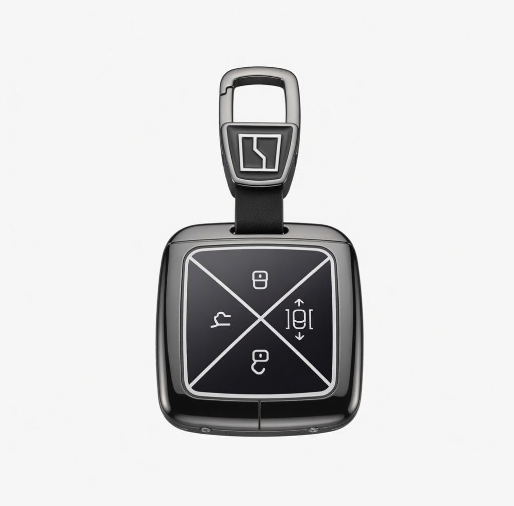 Чехол для ключа для автомобиля Zeekr с карабином 001/009/007/X/7X Black (997792)