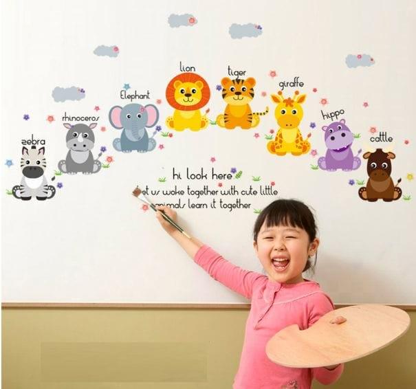 Наклейка детская на стену Green Life Милые зверюшки 50х125 см (SK7053) - фото 2 Наклейка детская на стену Green Life Милые зверюшки 50х125 см (SK7053) - фото 2