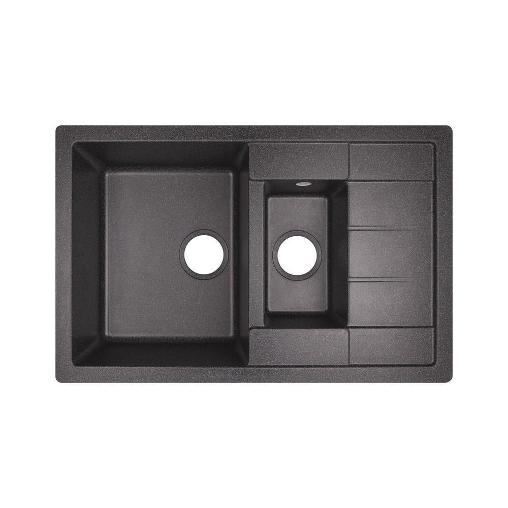 Мойка для кухни Lidz 780x495/200 BLA-03 с дополнительной чашей (LIDZBLA03780495200)