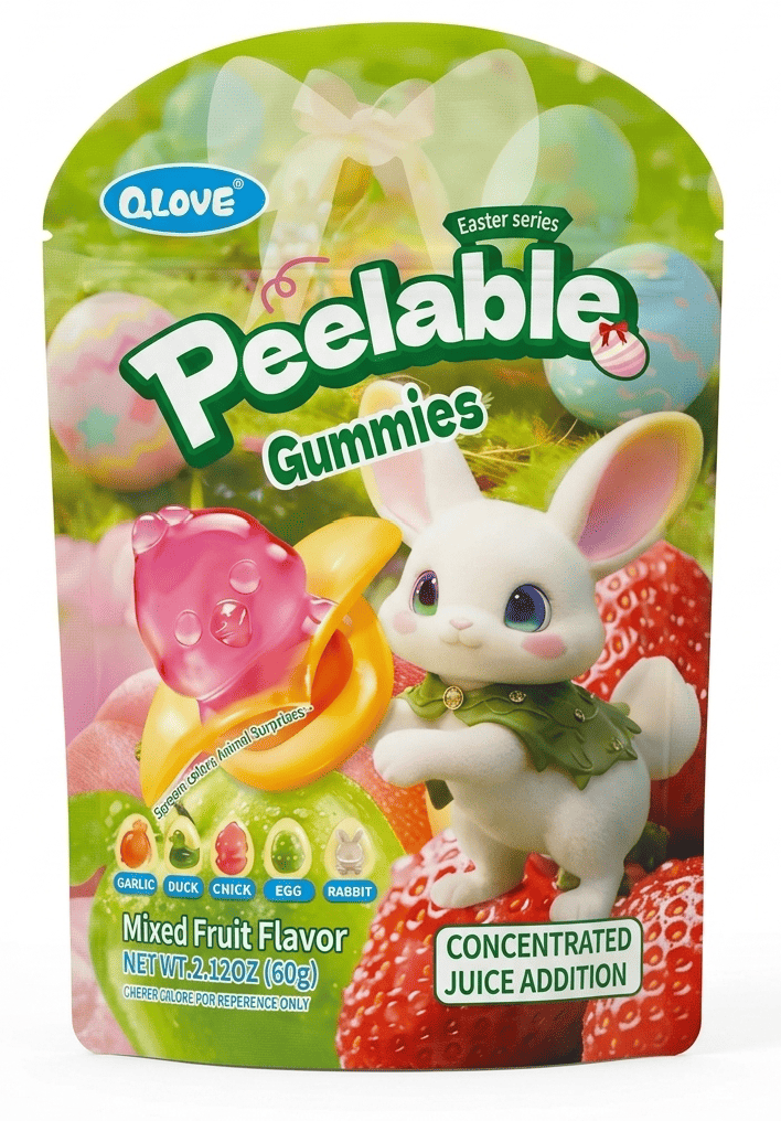 Конфеты желейные Qlove Easter Series Peelable Gummies Mixed Fruit Flavor 60 г (2976730643)