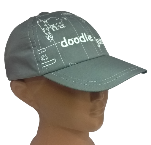 Бейсболка детская летняя ELLIPSE doodle jump из натуральной ткани р. 50 см Серый (618Д/18/33/34)