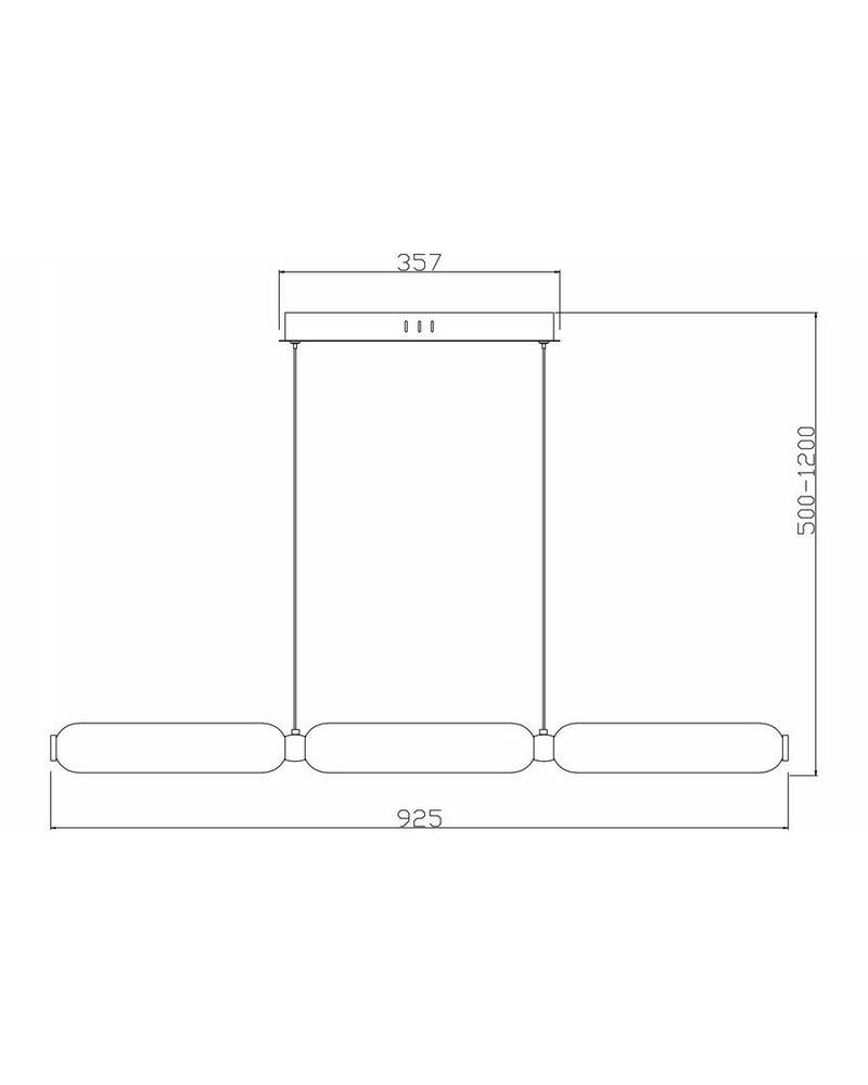 Люстра Reality 339103-30 Catkin Led 3x8W 4000K 1920Lm IP20 Bl (15303807) - фото 3