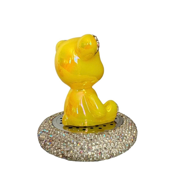 Ароматизатор автомобильный Мишка со стразами Жовтий (4554-Leader) - фото 2 Ароматизатор автомобильный Мишка со стразами Жовтий (4554-Leader) - фото 2